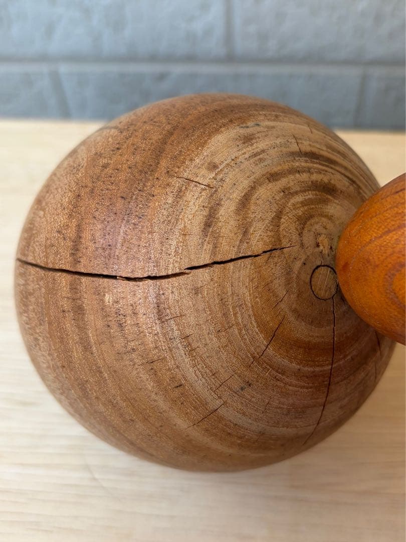 【極稀少】高見沢一雄 作 抽象こけし 巨大ヘッド 烙印あり 初期作