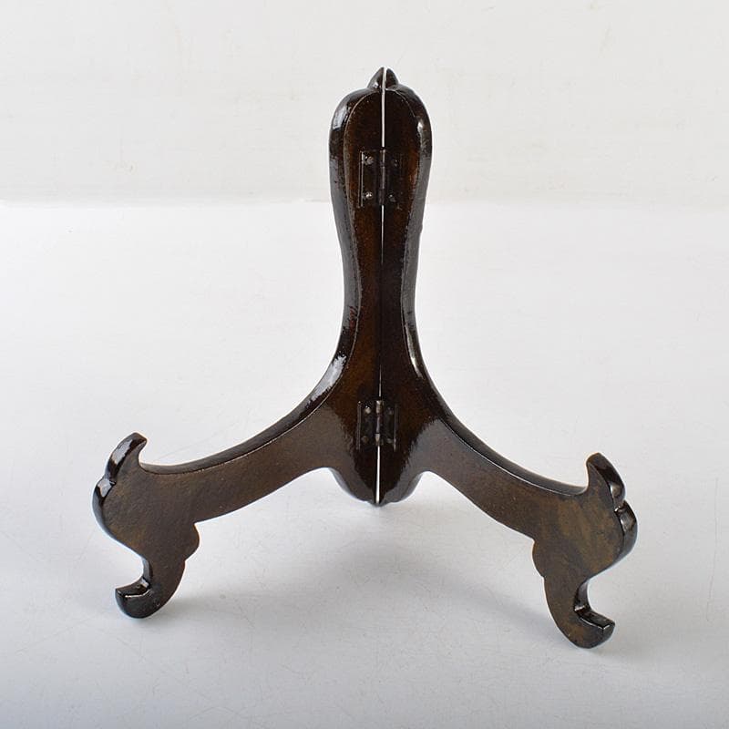 中国　堆朱　山水楼閣文盤　飾皿　飾立付　V　6535