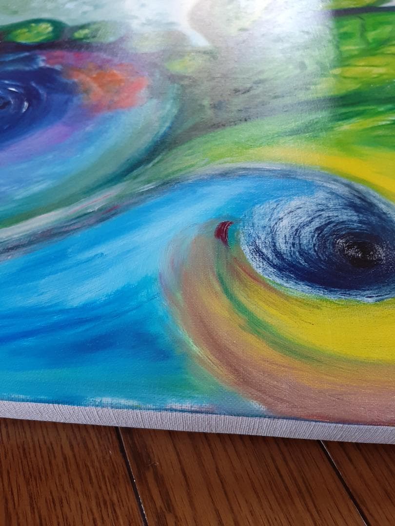 油彩画 (油絵)　直筆　絵画：Life