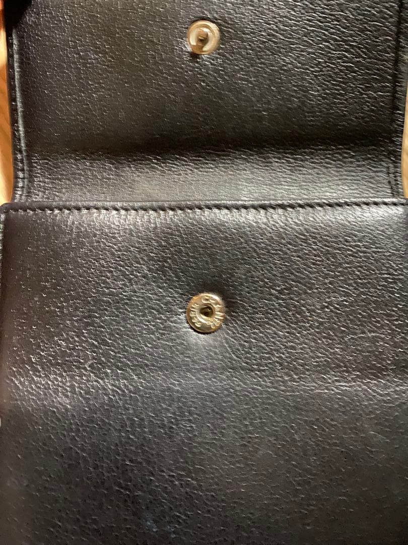 CHANEL レザー製黒二つ折り財布