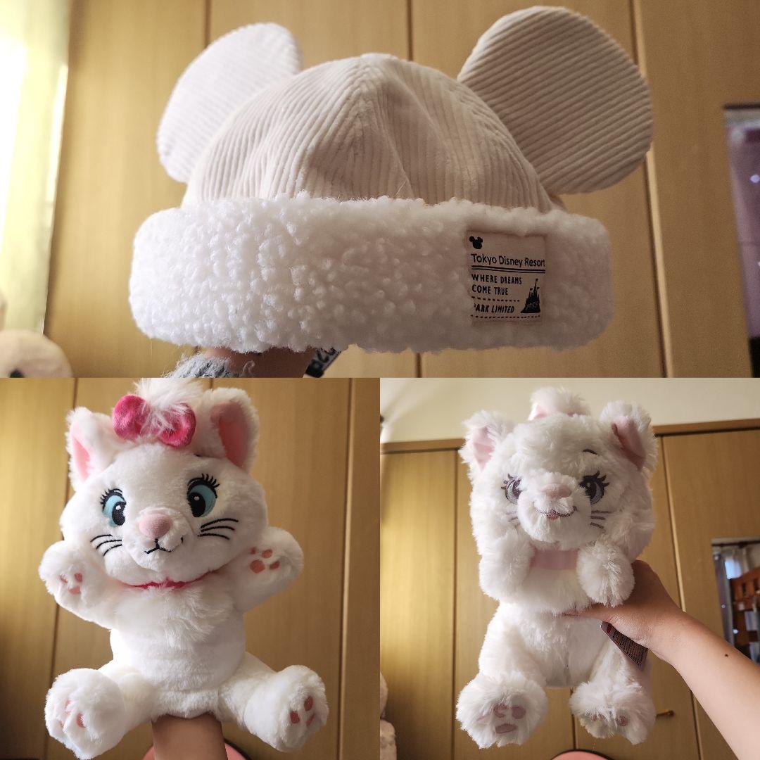 ディズニー マリーちゃん ぬいぐるみ、ハンドパペット、キャップ