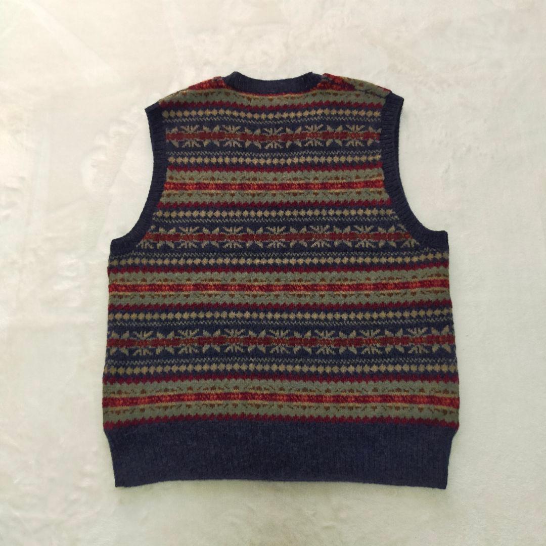 90S　ポロラルフローレン　アルパカ混　フェアアイル柄　ニットベスト