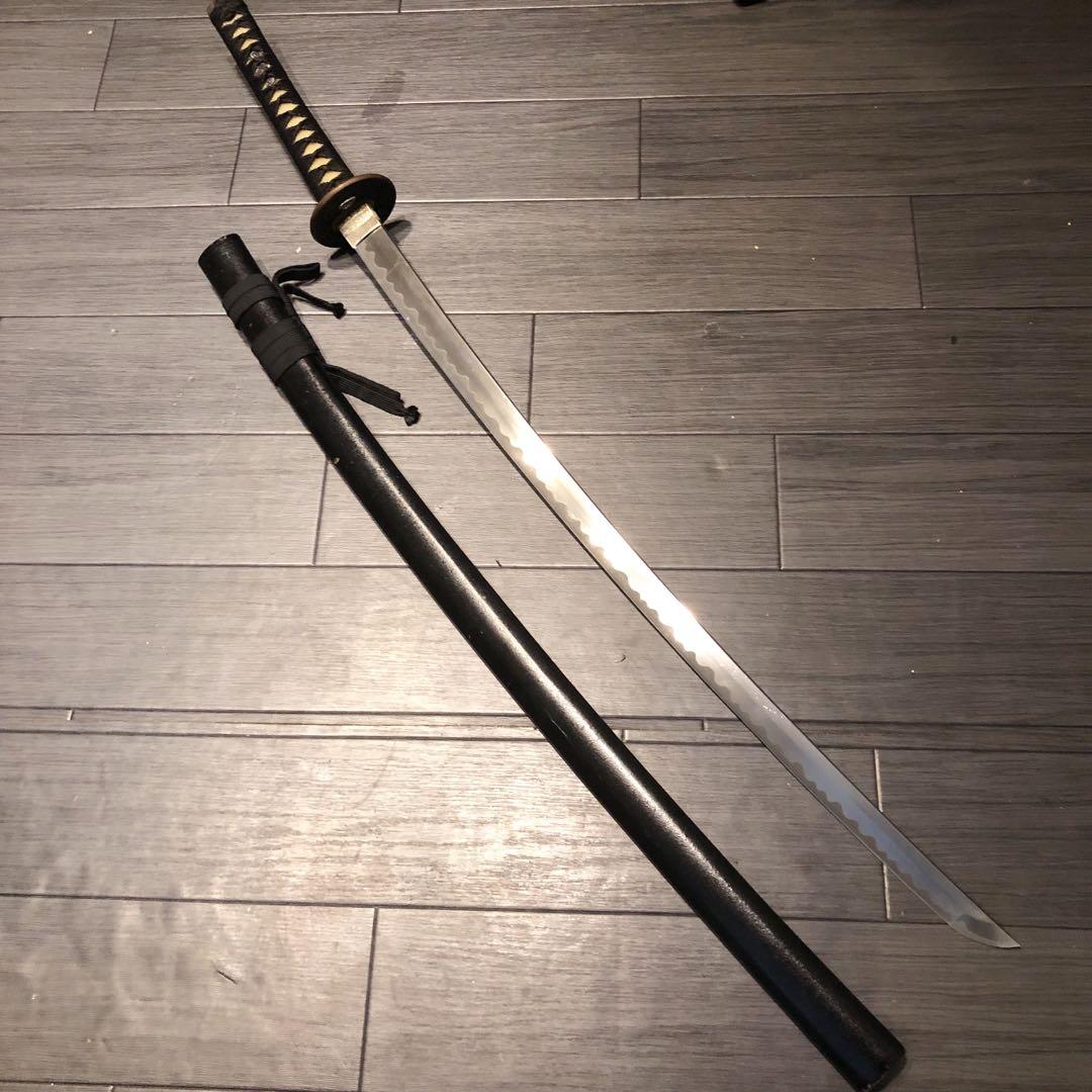 高級模造刀　居合刀　土佐美術刀剣　黒拵え　亜合金刀身　名刀