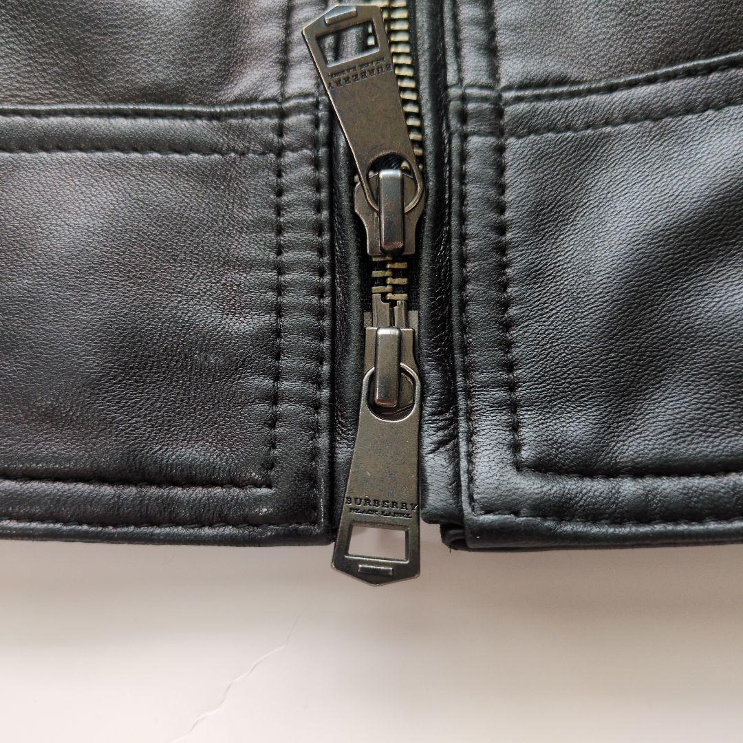 Burberry Black Label 黒 レザージャケット　羊皮