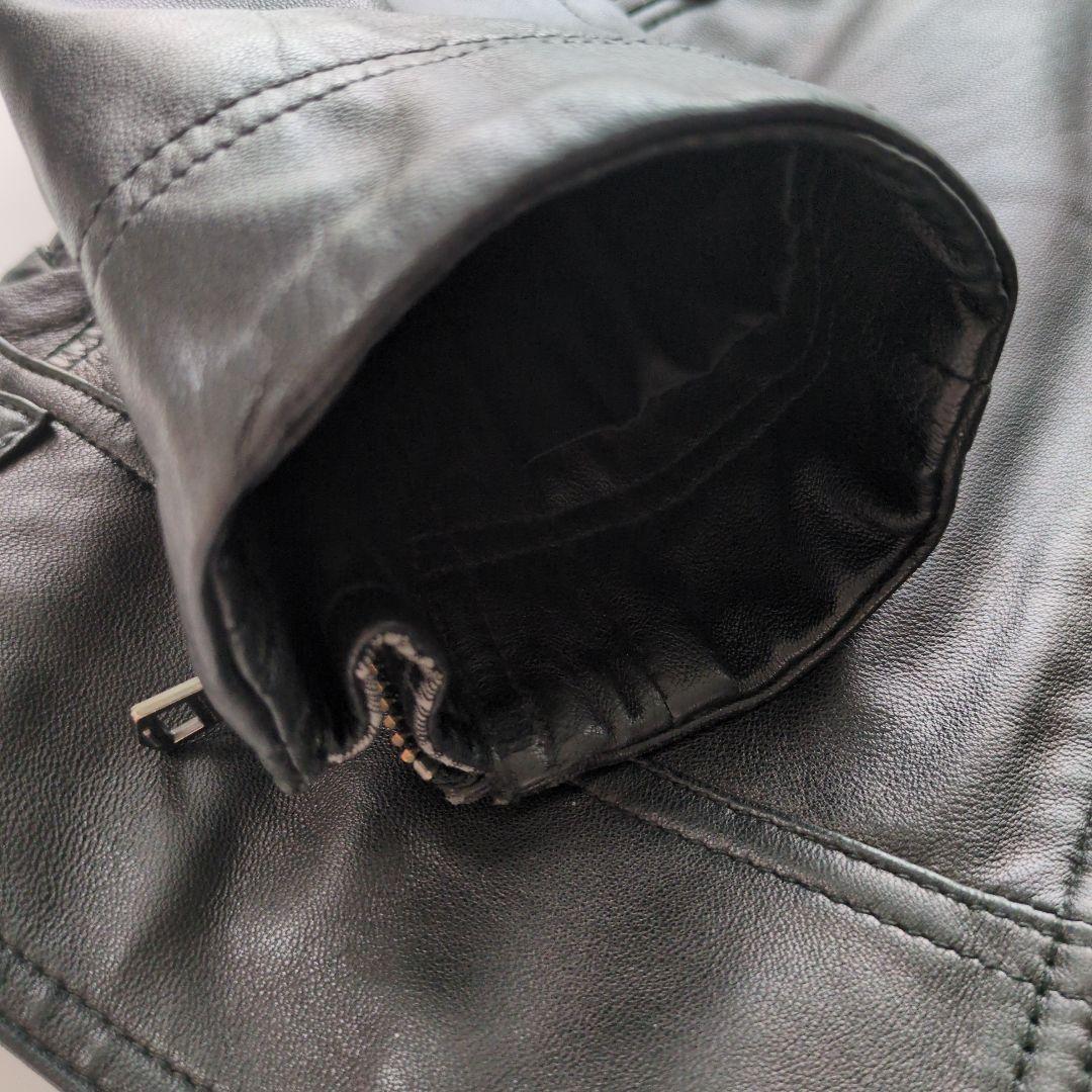 Burberry Black Label 黒 レザージャケット　羊皮