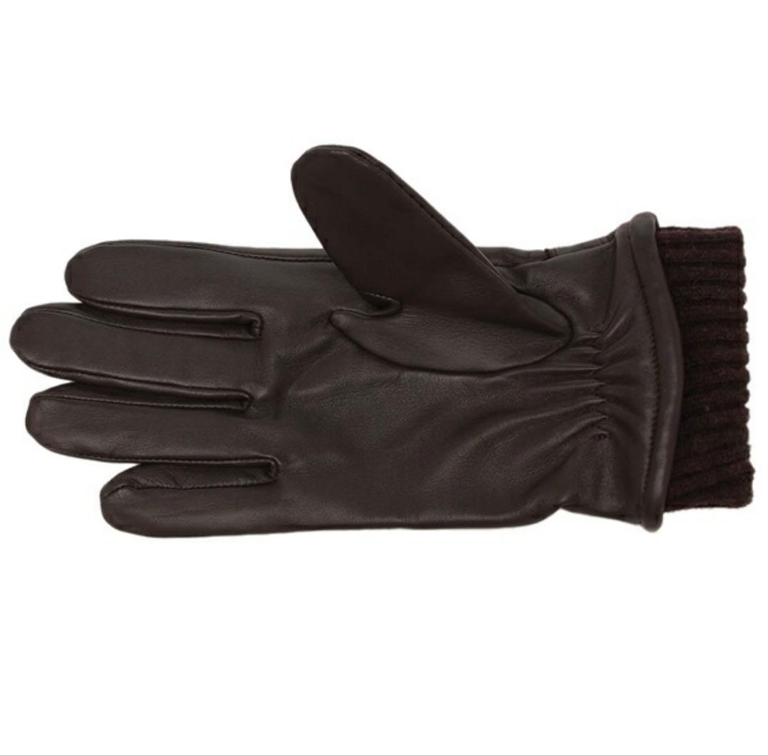 ま*ん様 【未使用品】デンツ 手袋 ヘアシープレザーグローブ ブラウン メンズ
