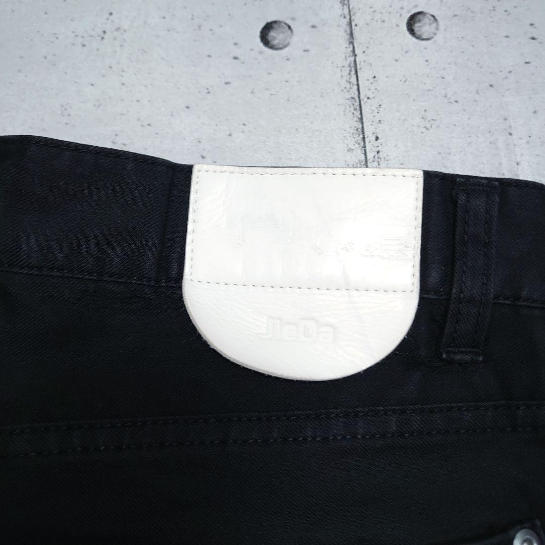 JieDa カラーデニム サルエル ジエダ ブラック×ホワイト L