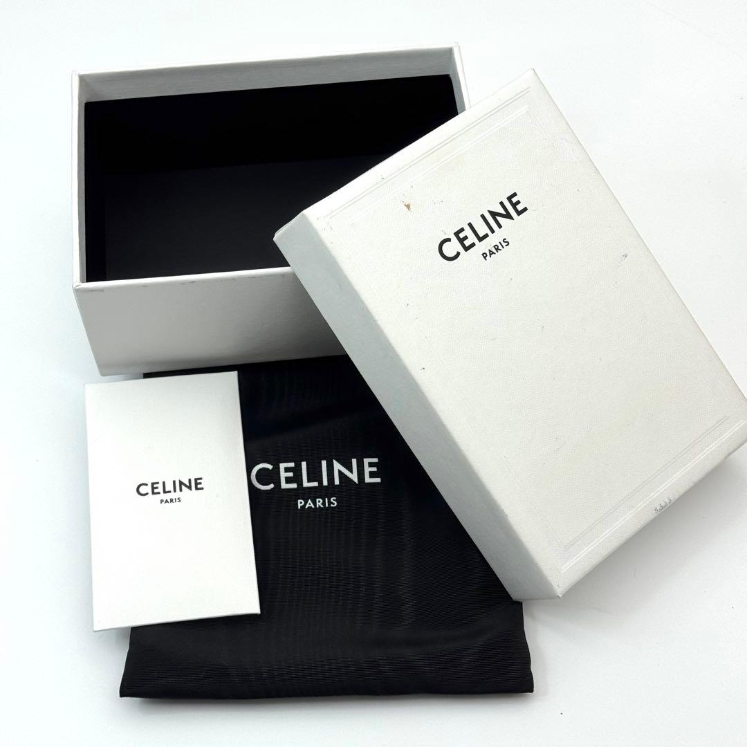 CELINE セリーヌ レザー スモールウォレット 三つ折り財布　ブルー系