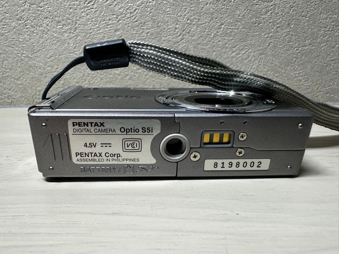 希少【極美品】PENTAX OPTIO S5I デジカメ　シルバー ペンタックス
