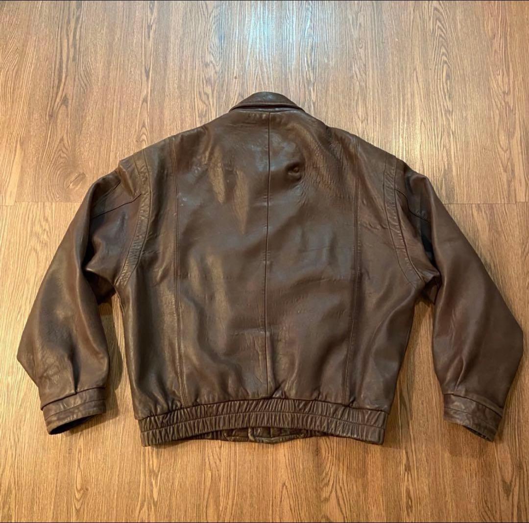 90s レザー スウィングトップ 短丈 vintage