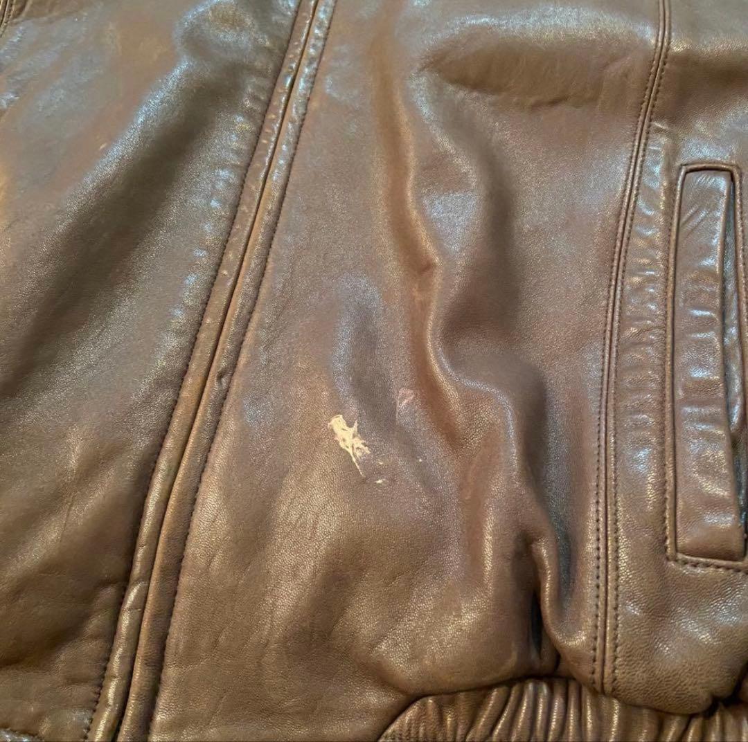 90s レザー スウィングトップ 短丈 vintage