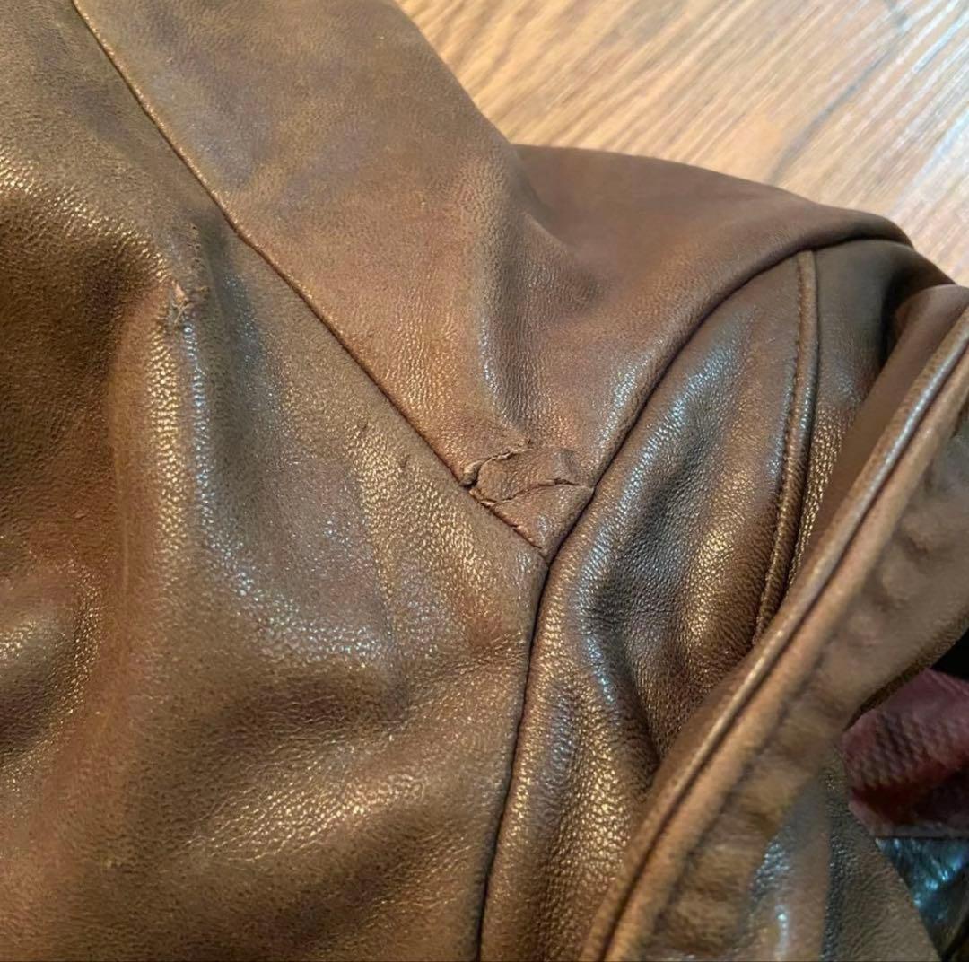 90s レザー スウィングトップ 短丈 vintage