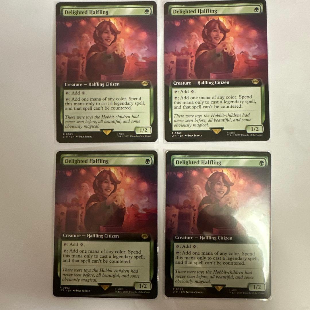 喜ぶハーフリング Delighted Halfling 拡張アート　4枚セット