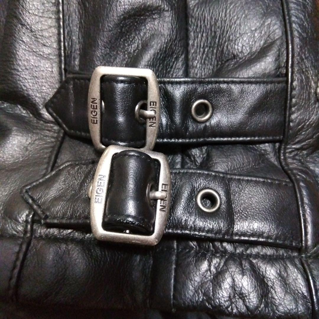 【極美品牛革‼️】EIGEN レザーシングルライダースジャケット　Lサイズ