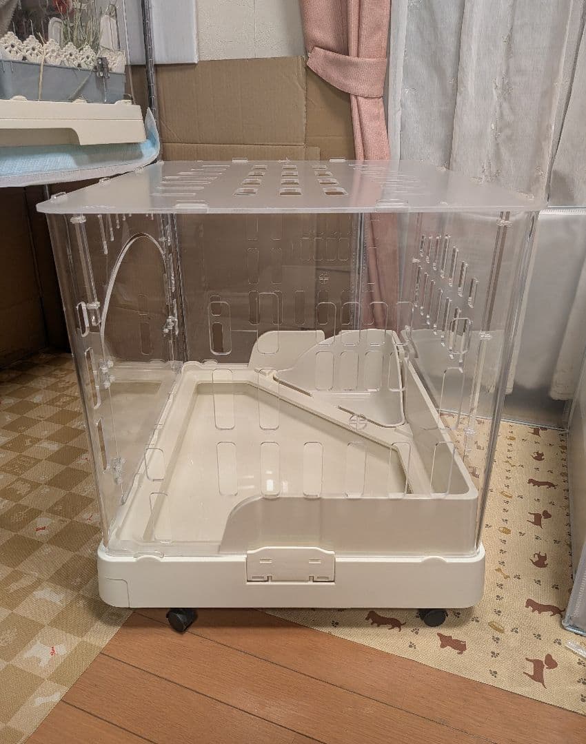 GEX【うさぎアクリル製ケージ】ラビんぐ スマートルームクリア−II