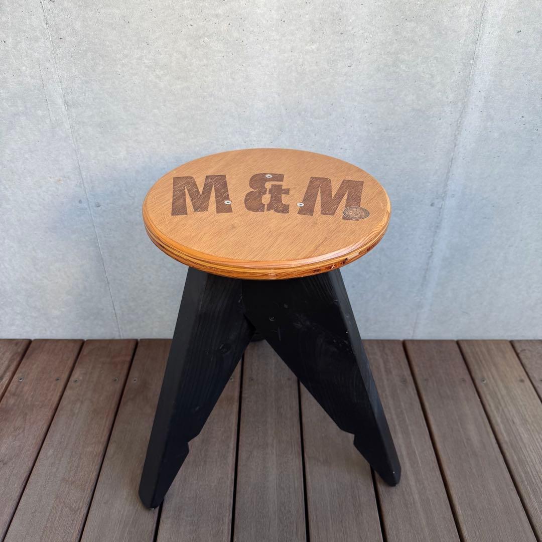 M&M カスタムパフォーマンス 木製スツール 椅子 チェア