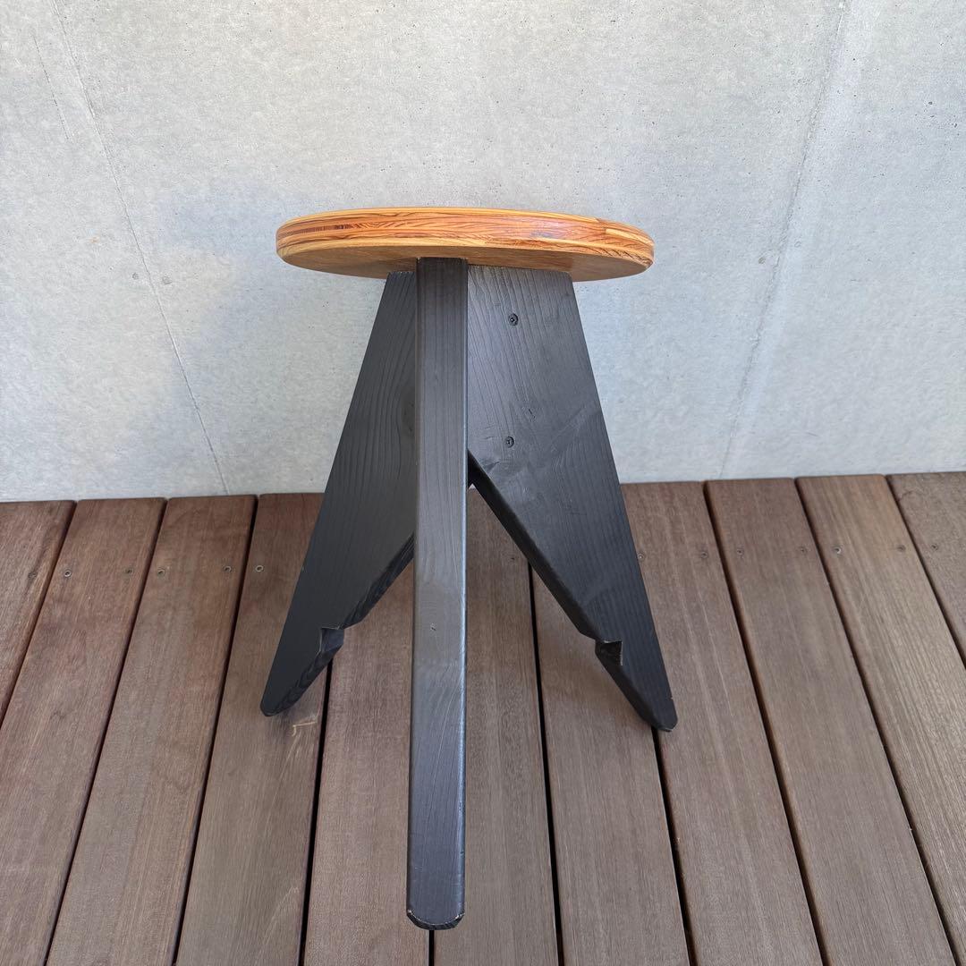 M&M カスタムパフォーマンス 木製スツール 椅子 チェア