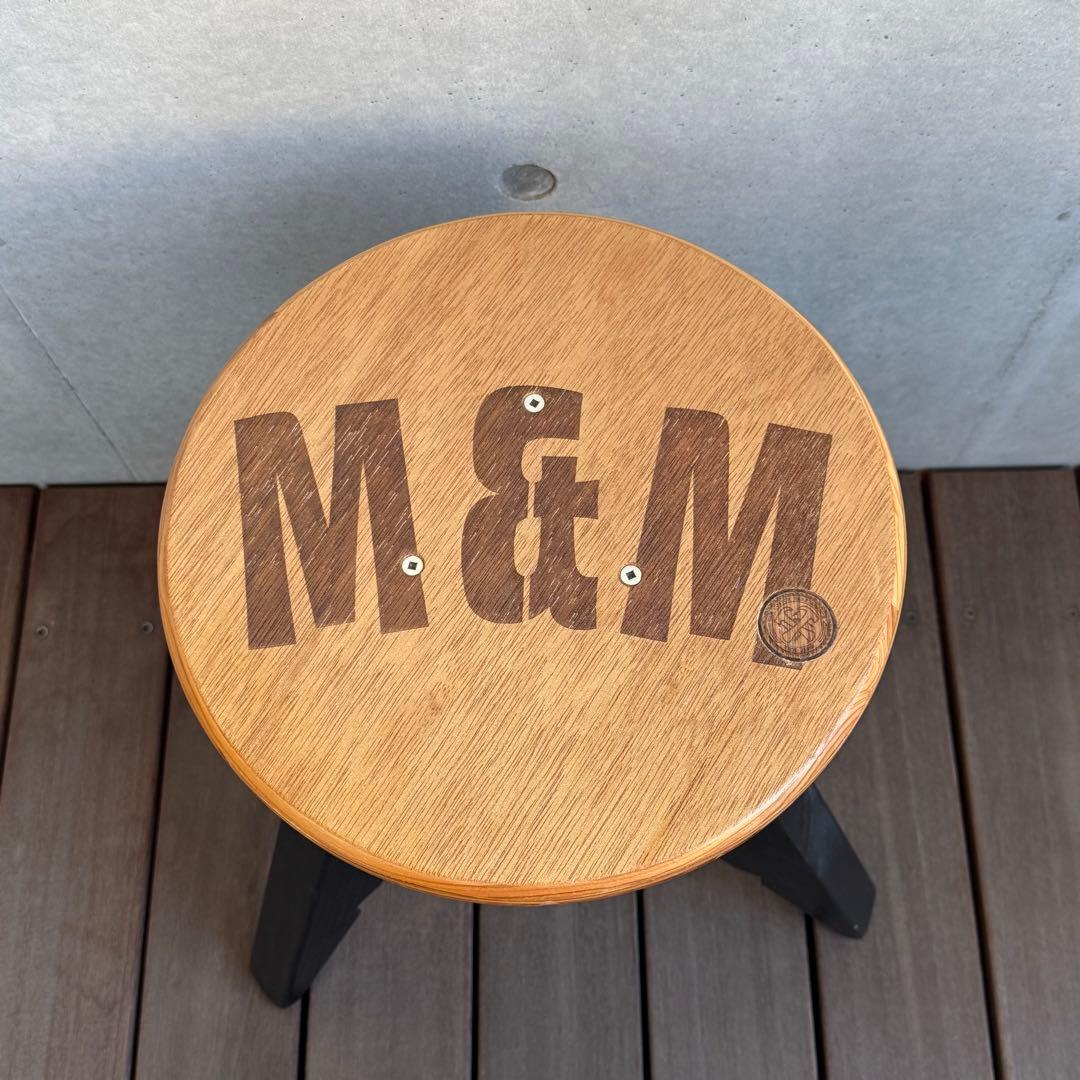 M&M カスタムパフォーマンス 木製スツール 椅子 チェア