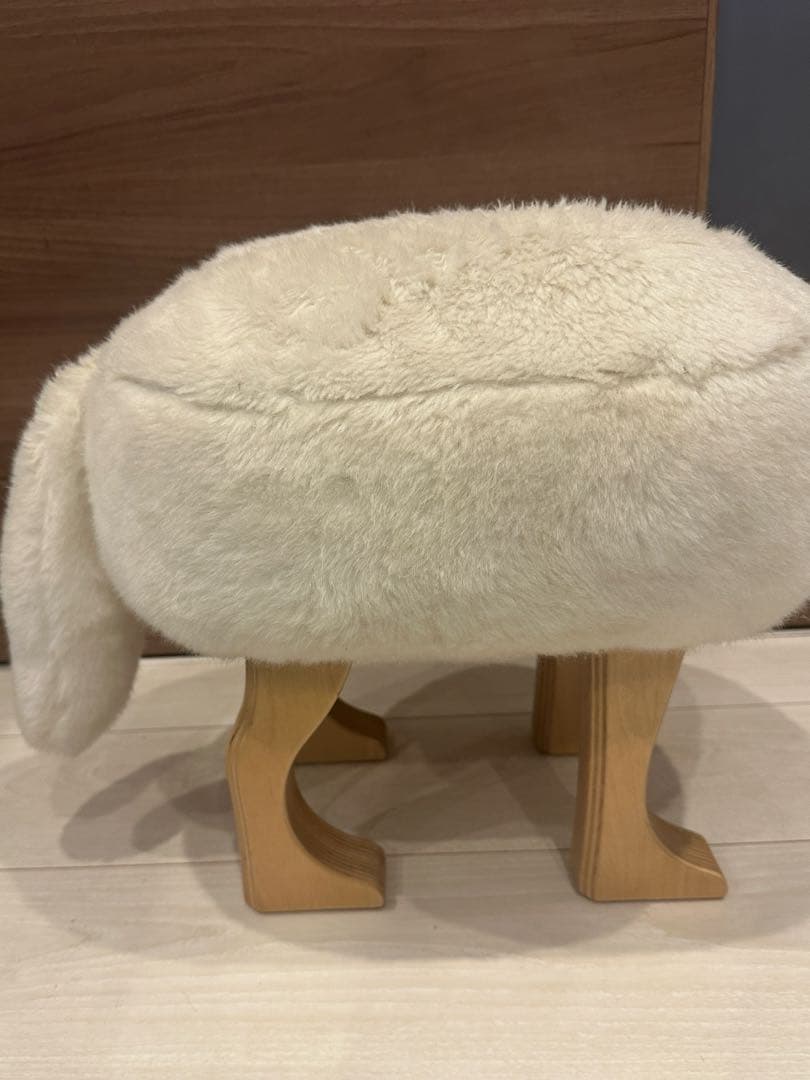 匠工芸　アニマルスツール　S フォックスホワイト