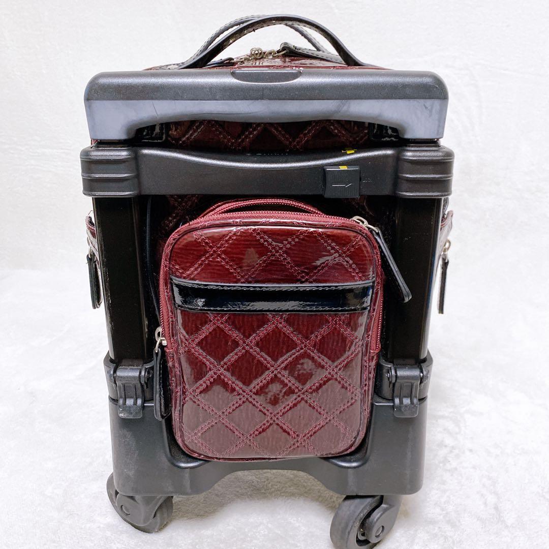 SWANY　エマイロ　エナメル　ショッピングカート　ボルドー　ストッパー付　４輪