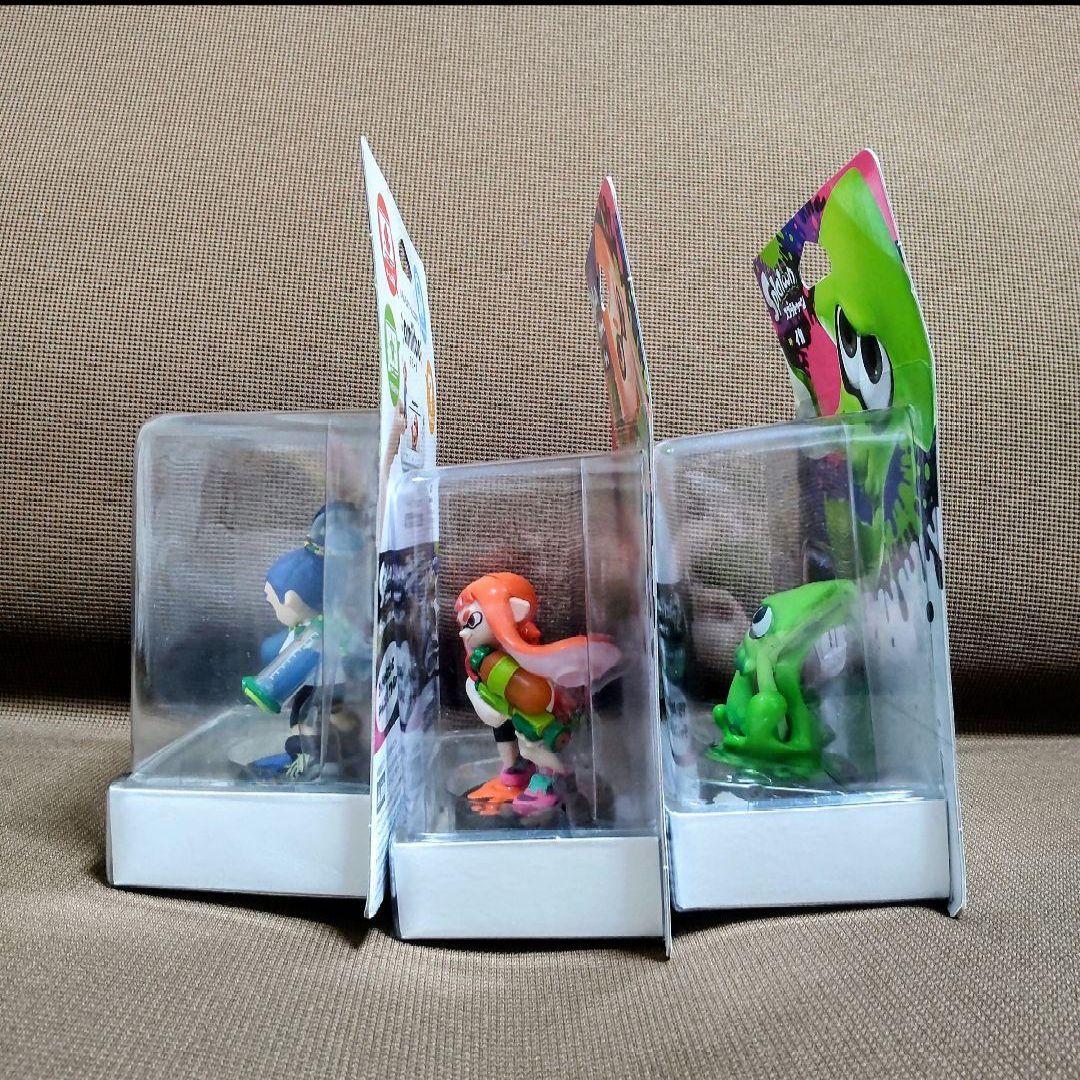 amiibo スプラトゥーン 3点セット 旧パッケージ ボーイ ガール イカ