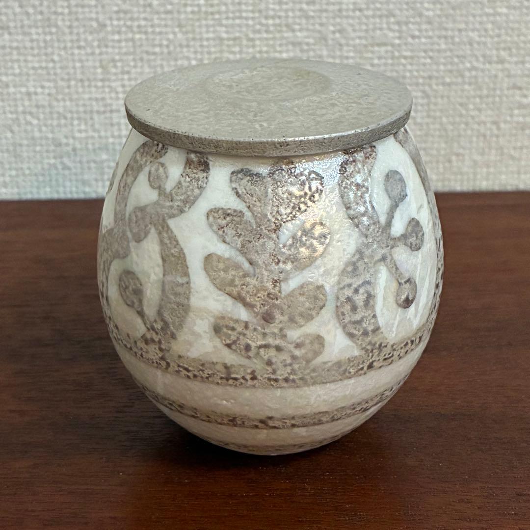 【値下げ】高橋朋子　薄器　蓋もの　茶道具　作家直筆共箱＆包布付き　未使用美品