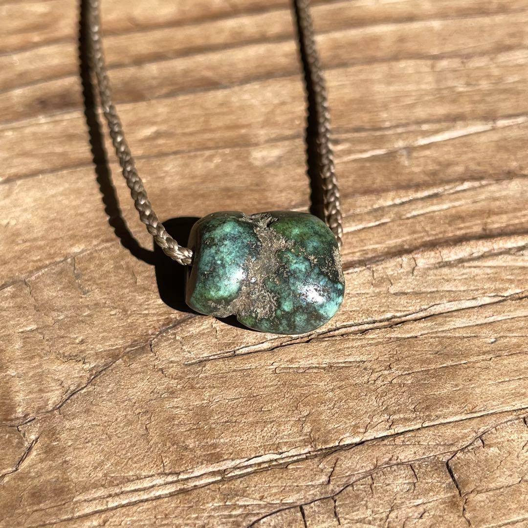 チベタン オールドターコイズ ＊ マクラメネックレス