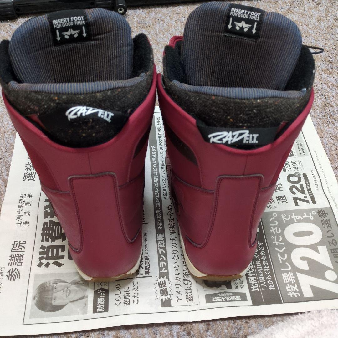 スノーボードブーツ レッド　美品　27.5cm rome sds