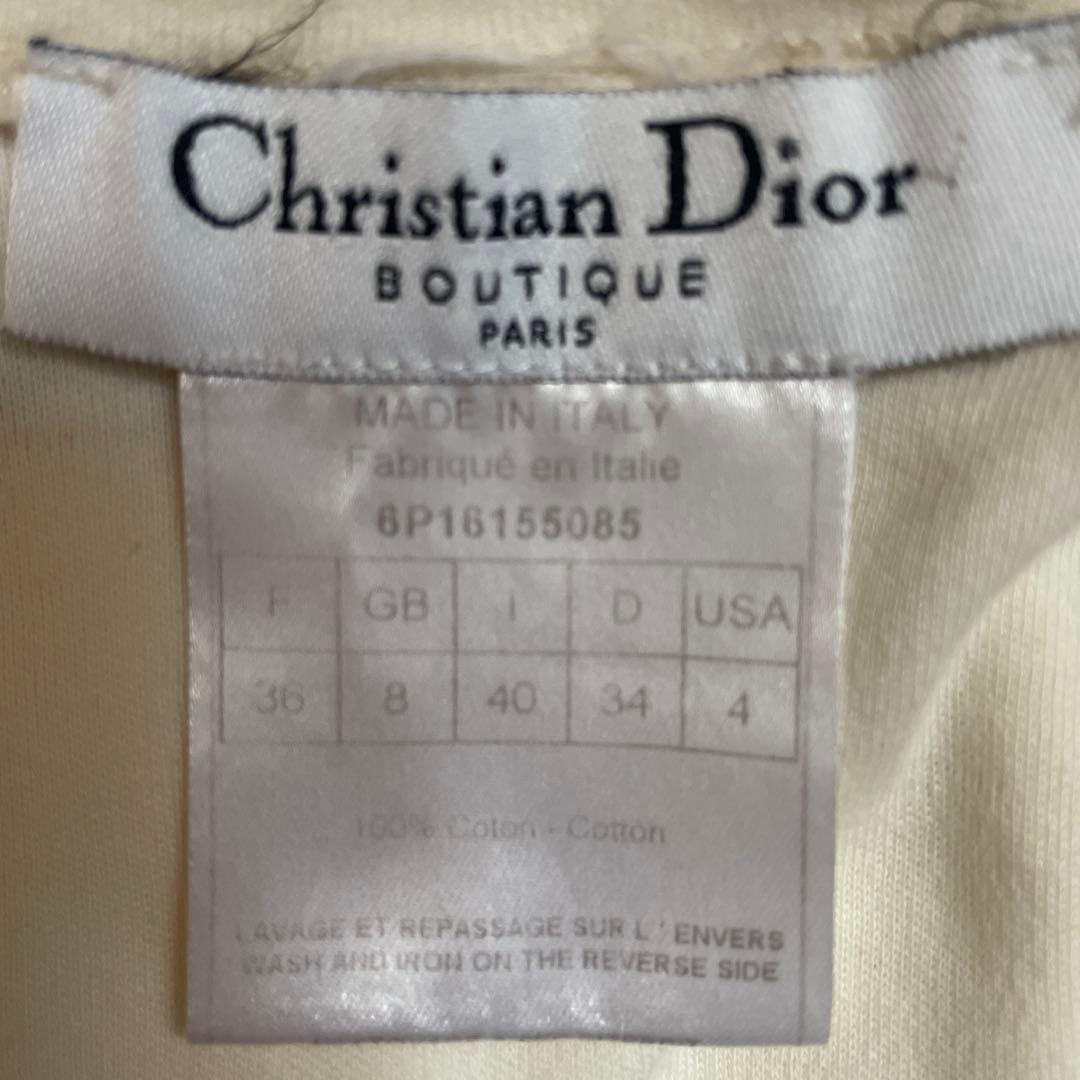 イタリア製Christian Diorディオール/レディスタンクトップ/ベージュ