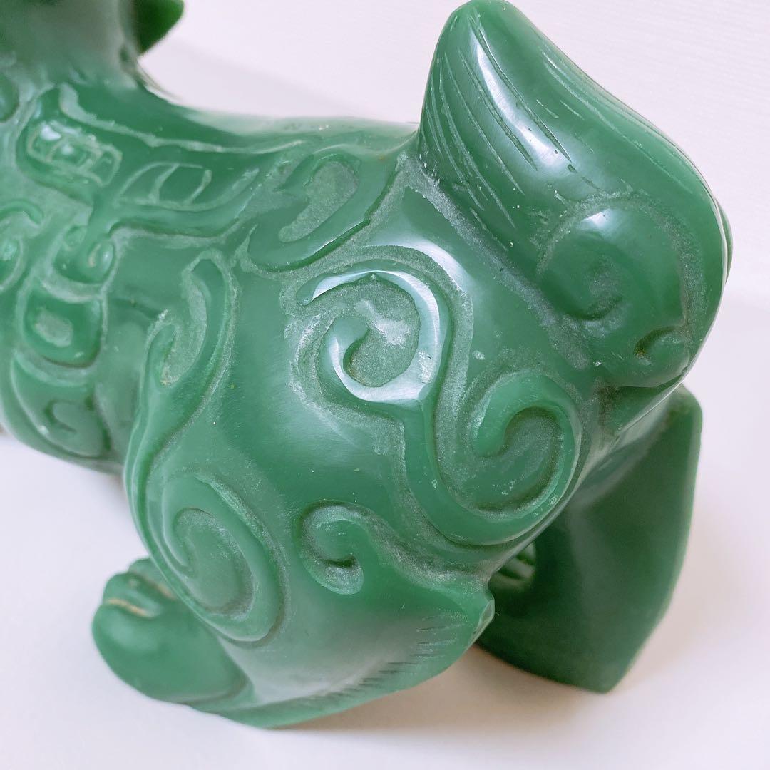 砡製　獅子置物　箱付 4.3kg