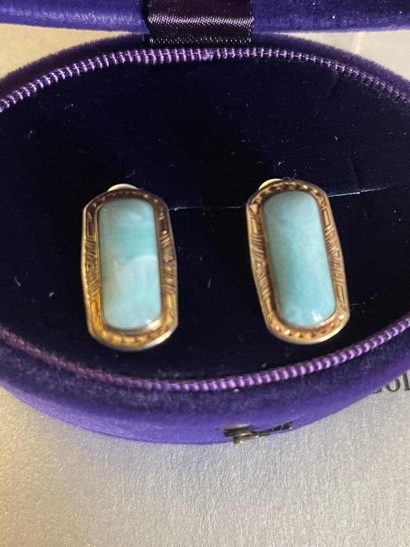 agete ポスト K10 本体 SV ラリマーピアス