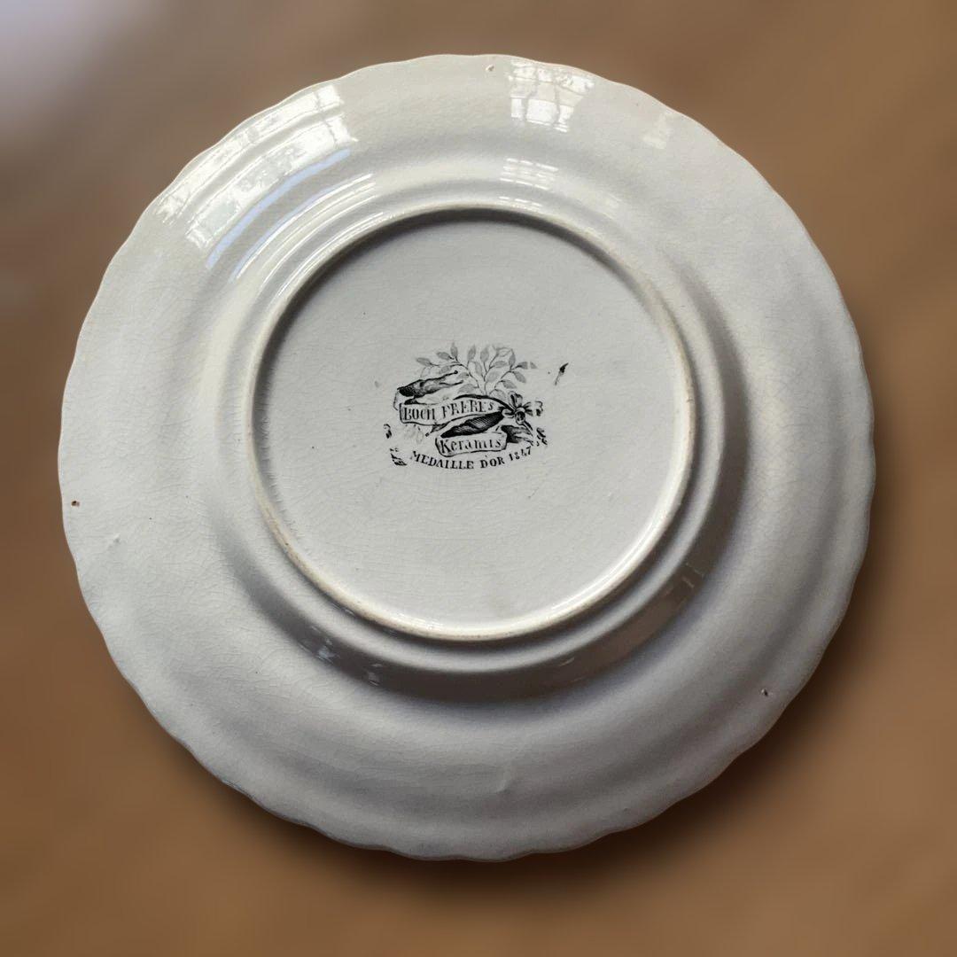 アンティーク プレート ボッホフレール ベルギー 狩の帰来