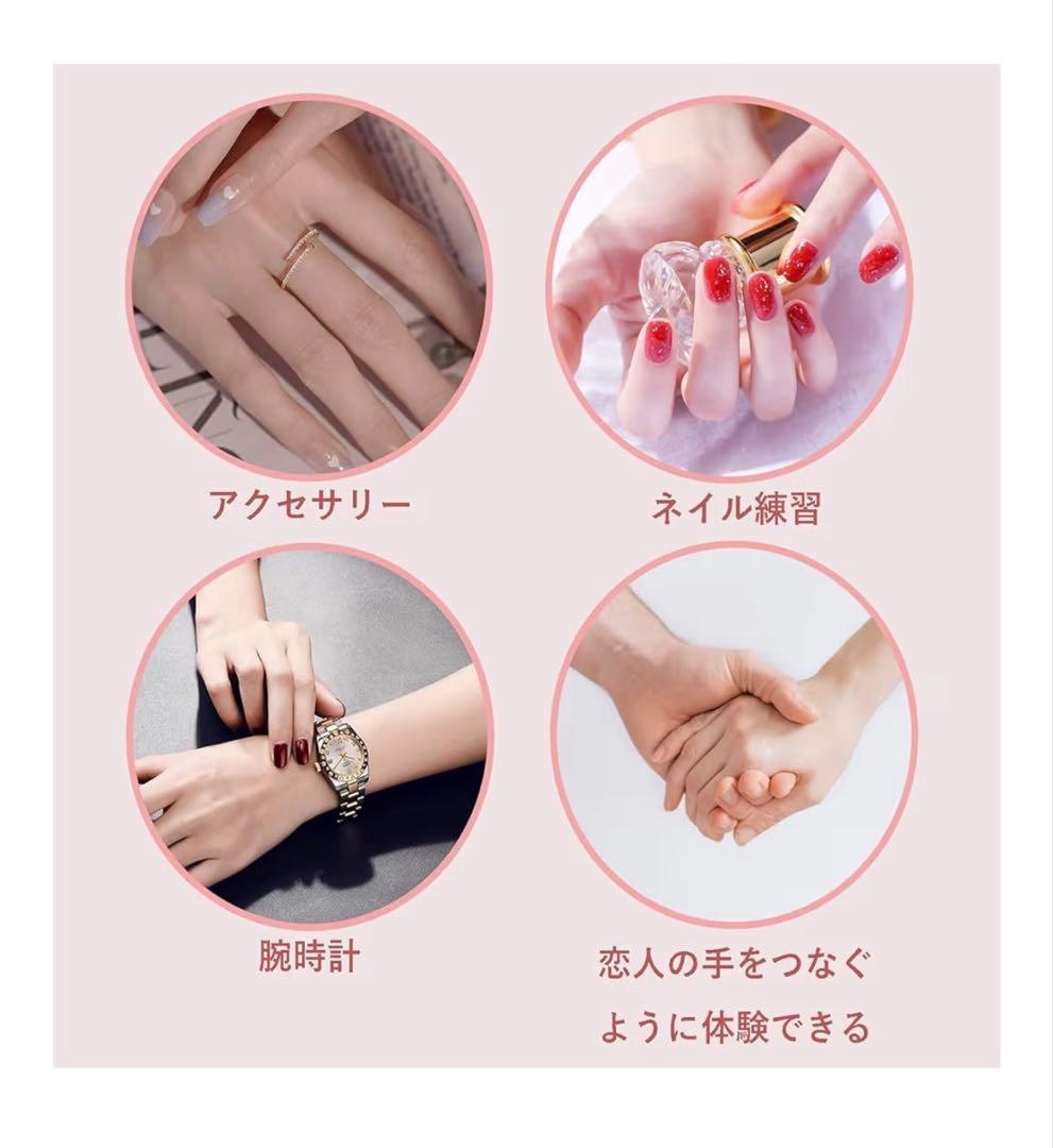 BodhiTCMシリコン製 ハンドモデル 女性用 ネイル・ジュエリーディスプレイ