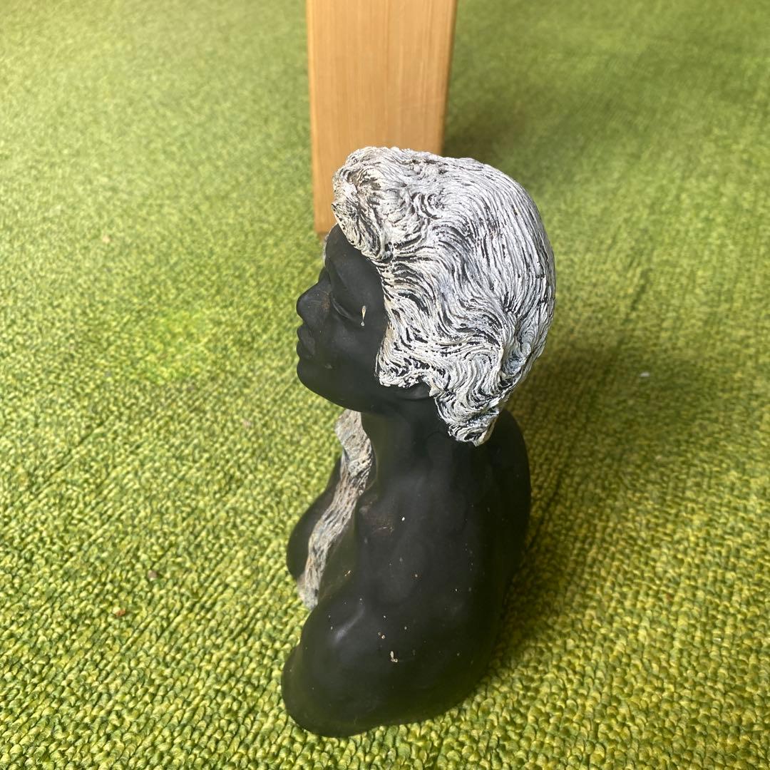 男女の胸像 ハワイ　黒珊瑚　フランクシャーマン　ビンテージ　置物　オブジェ