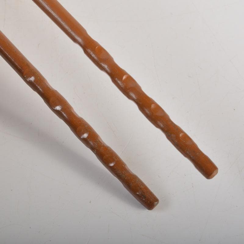 茶道具　古銅　火箸　渦巻神獣頭など　五点まとめて　N　6462