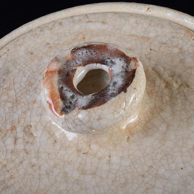 北大路魯山人作　志野焼　草文　水指　黒田陶々庵極め箱　D　R9297H