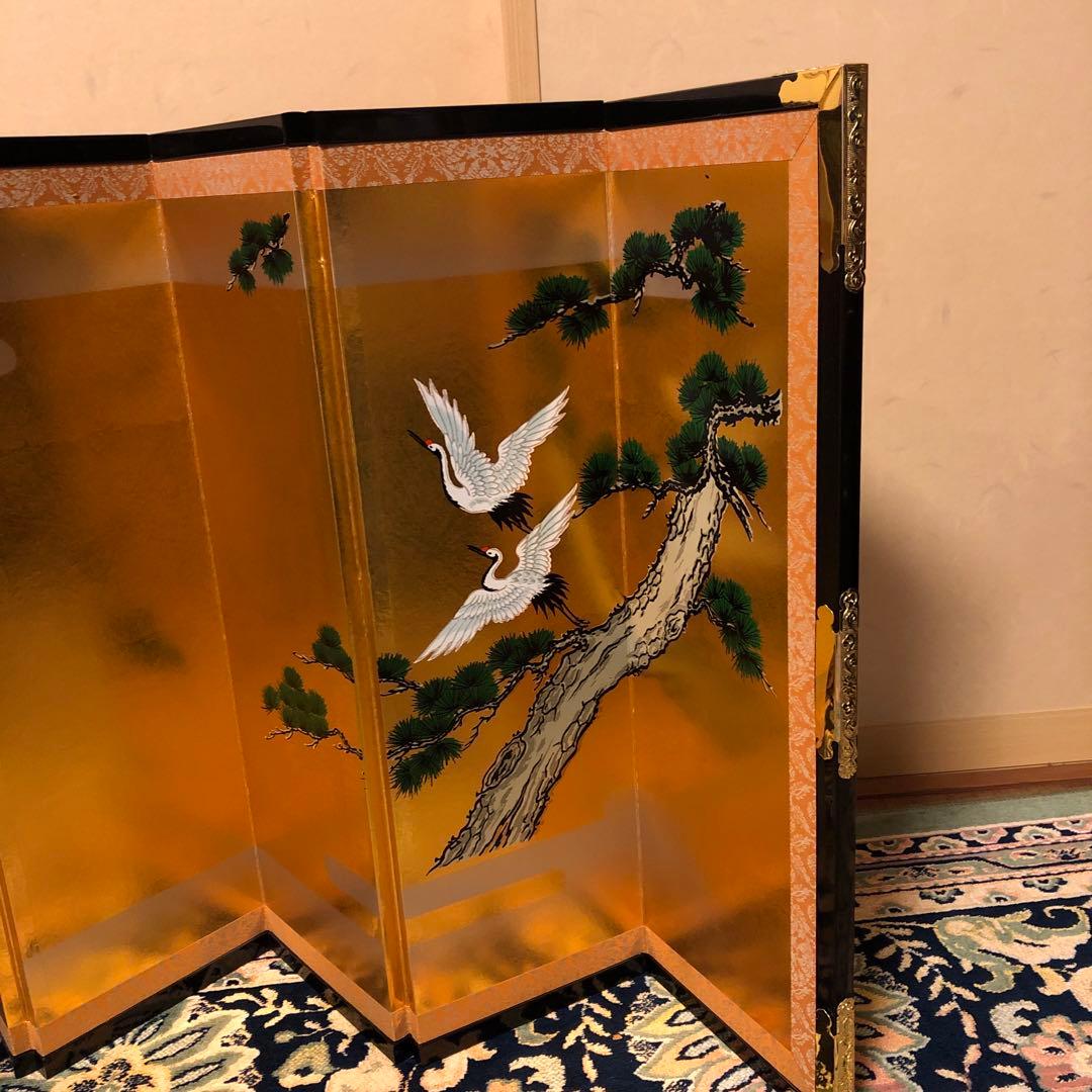 お雛様屏風　松、梅、鶴特大