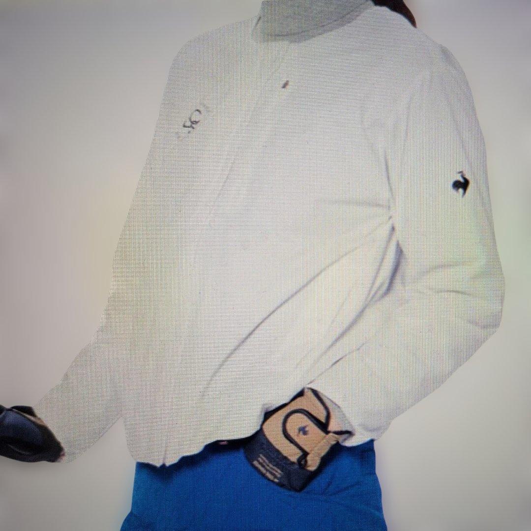 ルコックスポルティフゴルフ:レディース:Lサイズ:ストレッチ　襟なしブルゾン:白