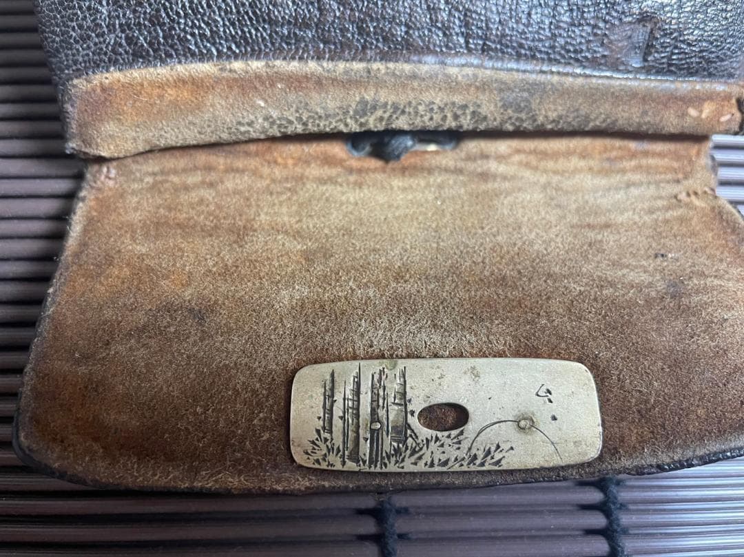 『大天狗』煙草入れ　キセル入れ　在銘　傾奇者　骨董　江戸時代 　時代物