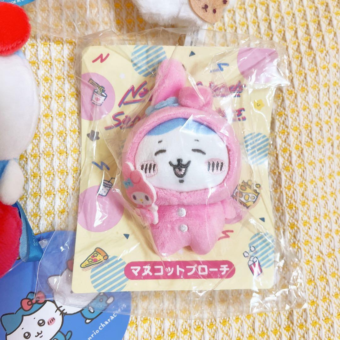 ちいかわ　サンリオ　プチミニフードマスコット　ハチワレ　ポチャッコ　マイメロ