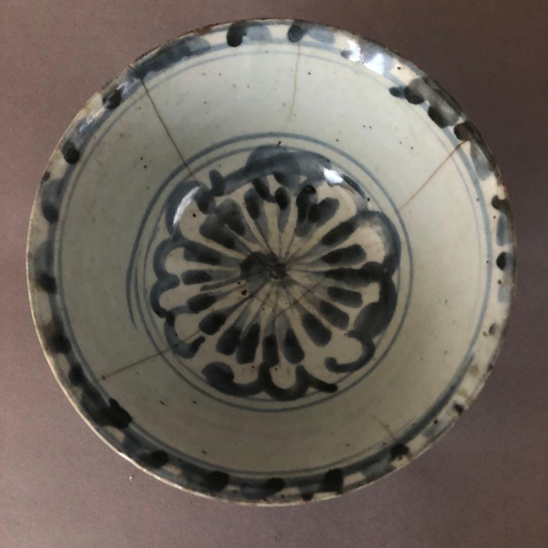 中国骨董明時代古染付椀