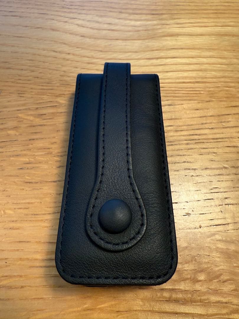 純正 Porsche ポルシェ レザーキーケース ブラック エンブレム付き