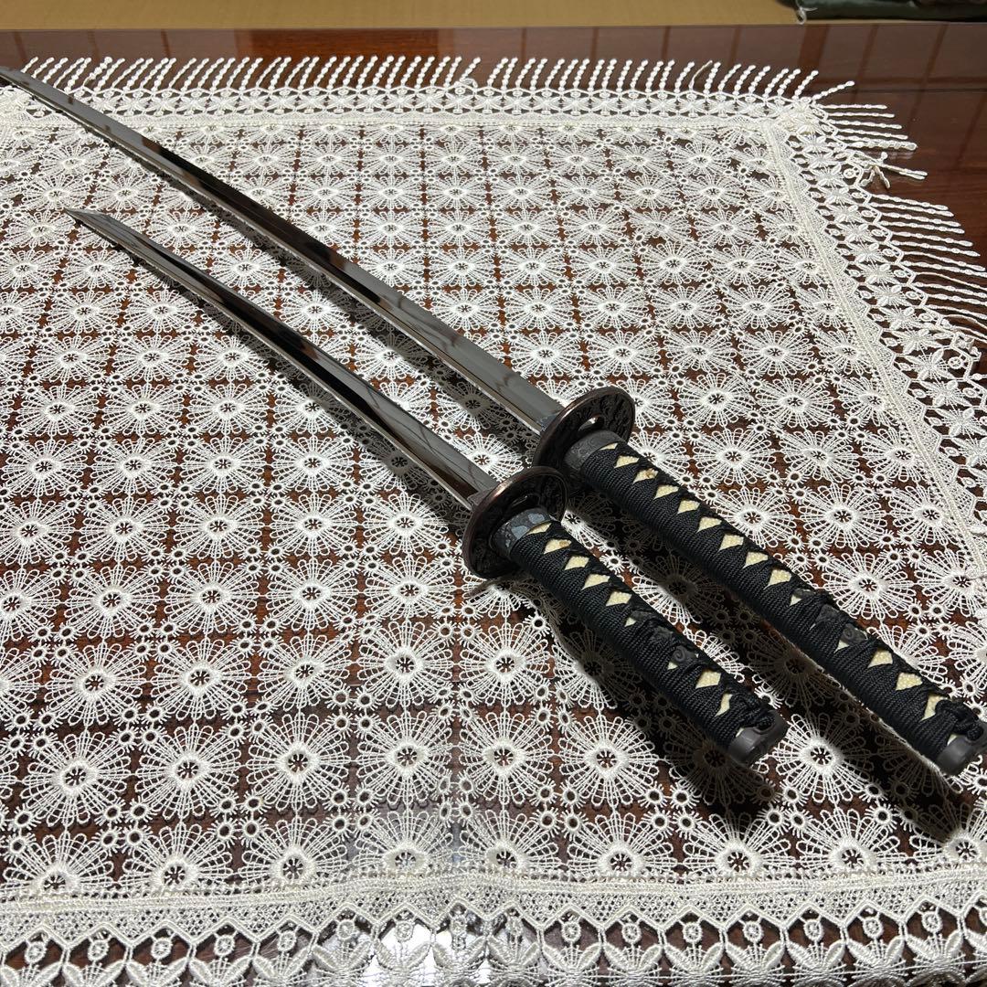 装飾刀　日本刀　武具　2本　飾り台付き　骨董品