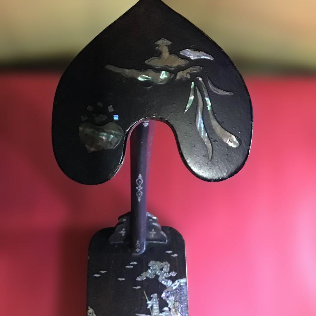 青貝貼太刀掛　刀架　時代物　　　　　　S4