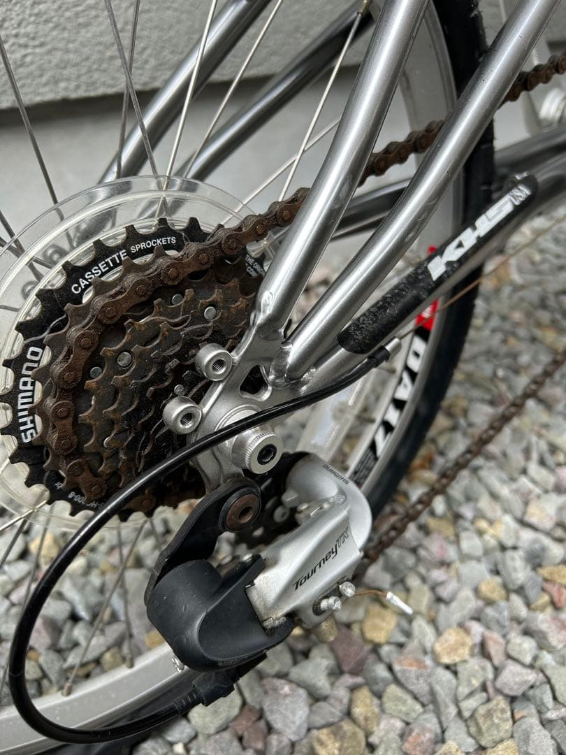 マンハッタンバイク ミニベロ 前カゴ付き　シルバー