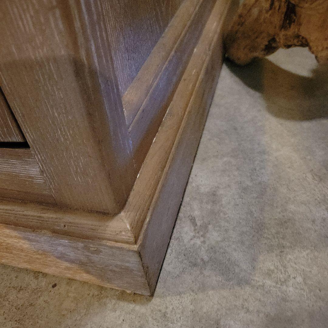 引き取り限定大型家具　アンティーク風木製ワードローブナチュラルウッド