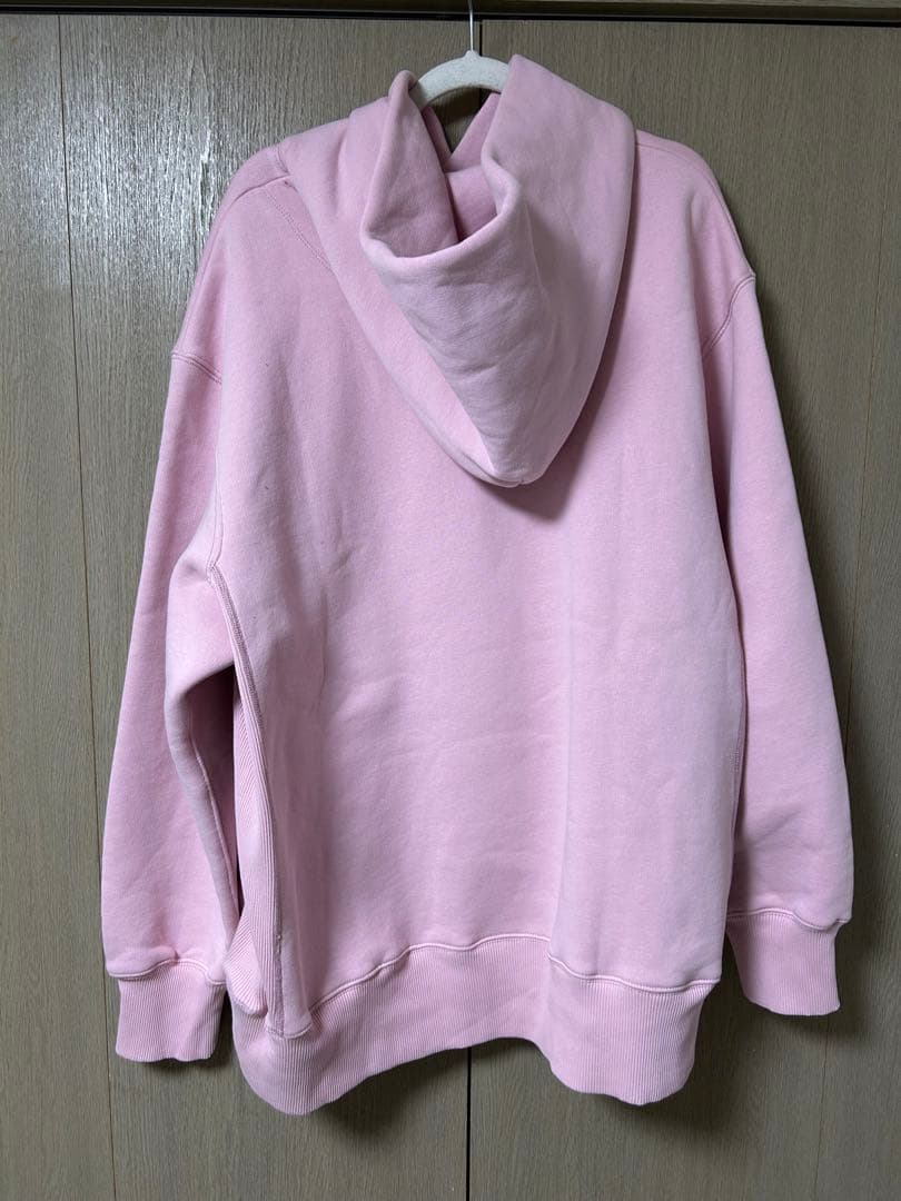 COACH オーバーサイズド シグネチャー ピンク パーカー　ユニセックス XL