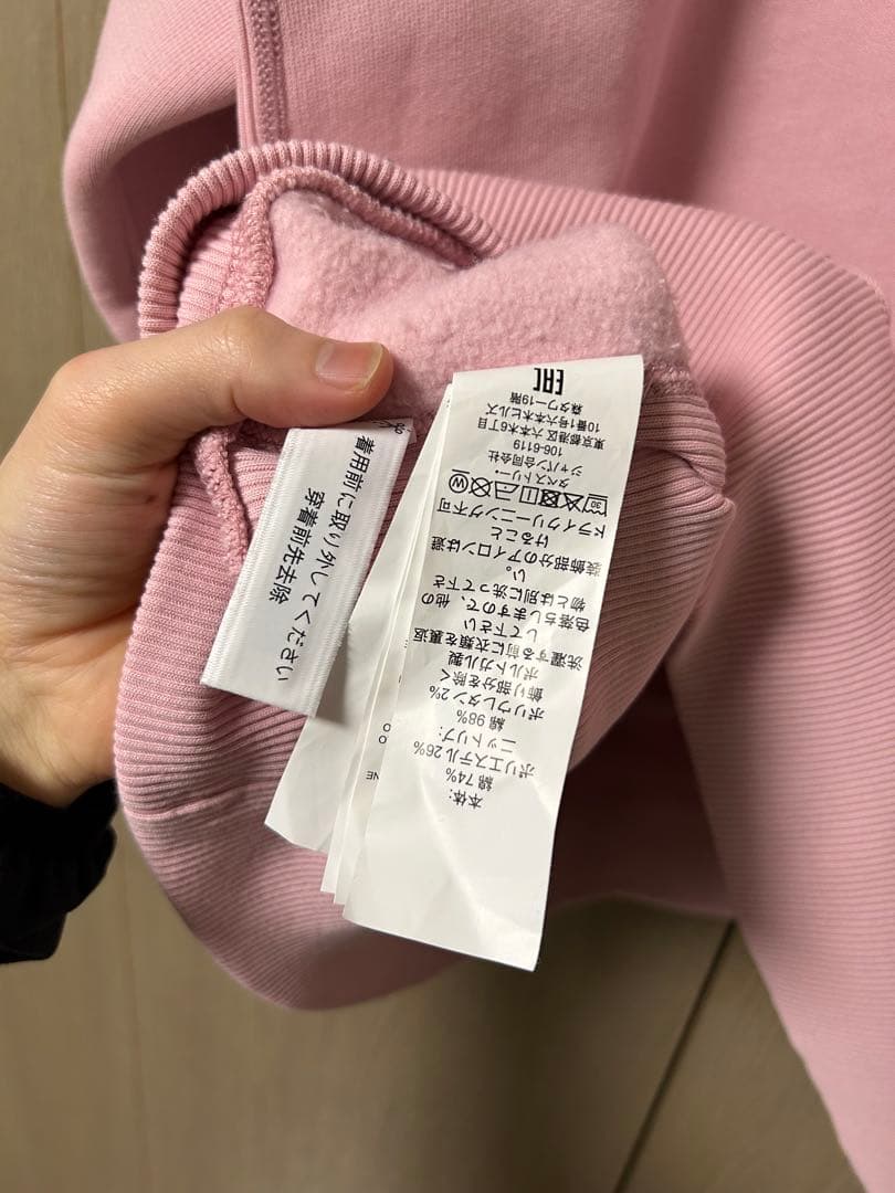 COACH オーバーサイズド シグネチャー ピンク パーカー　ユニセックス XL