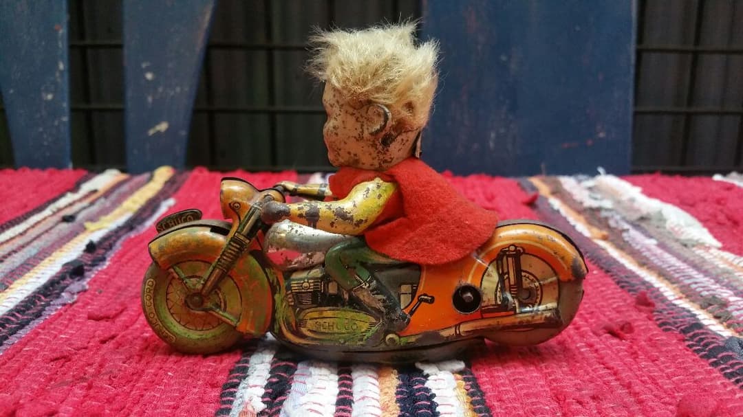 本物　ブリキモーターサイクルTOY