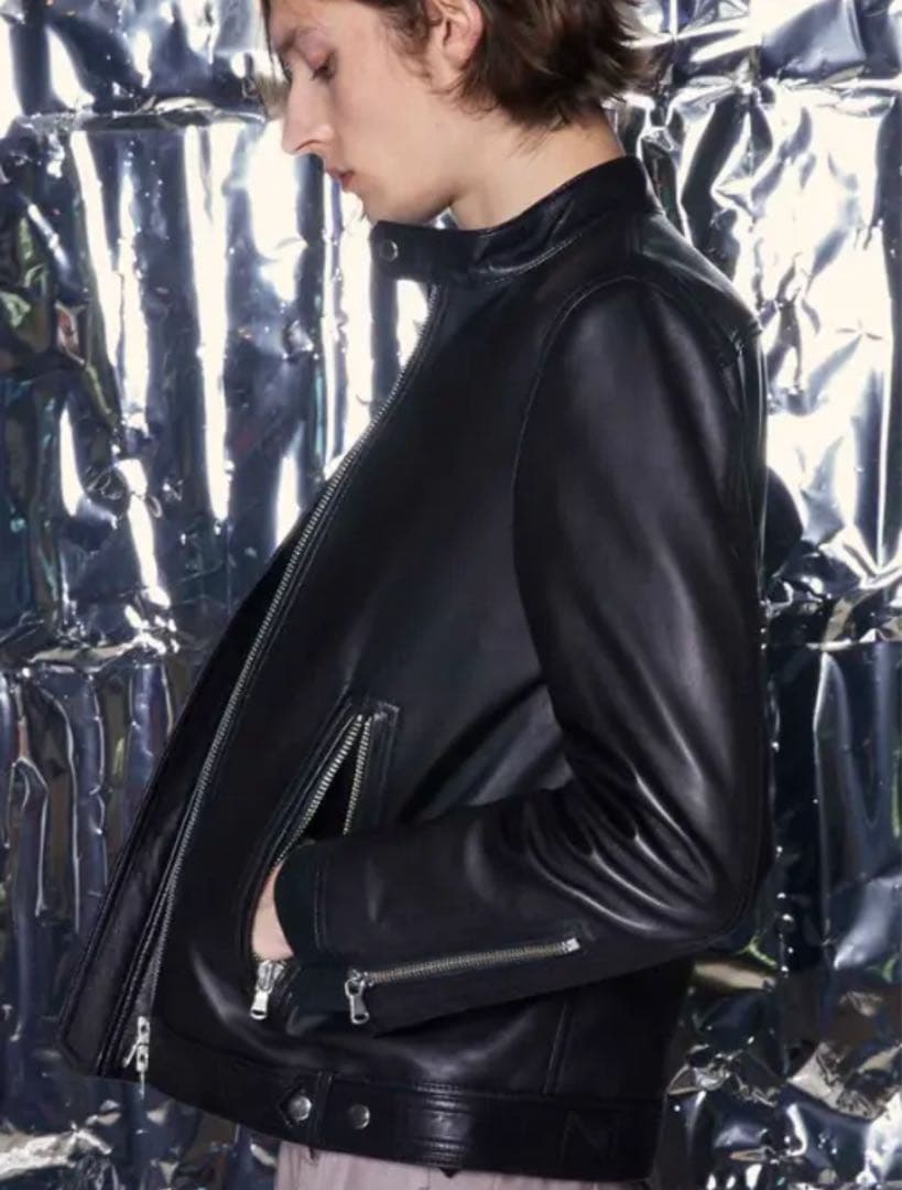 試着のみ MAISON SPECIALシープレザーシングルライダースジャケット1